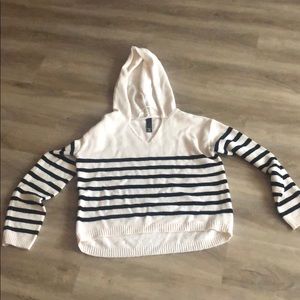 Black and white striped sweater sweatshirt